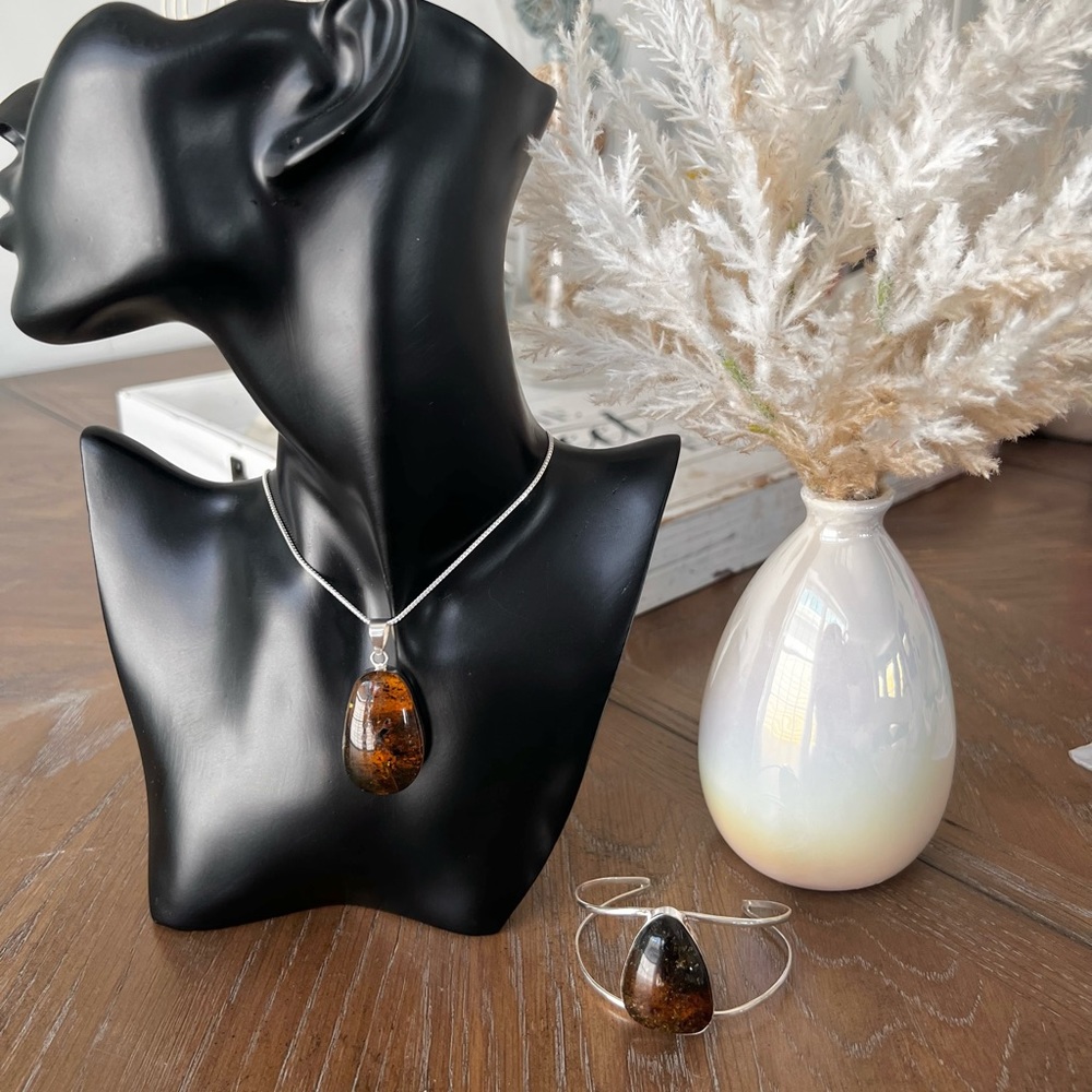 Natural Amber bangle bracelet